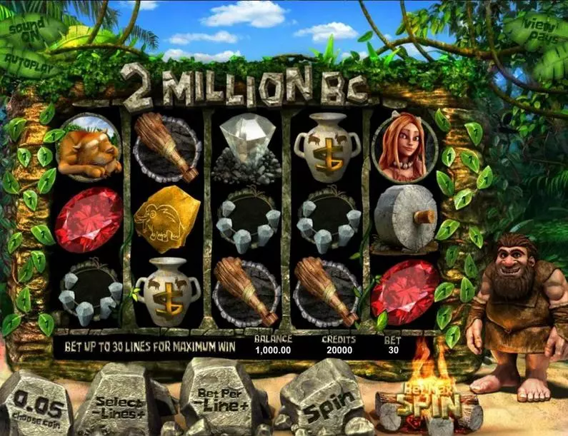 Main Screen Reels - Two Million BC BetSoft  Slots3 TM
