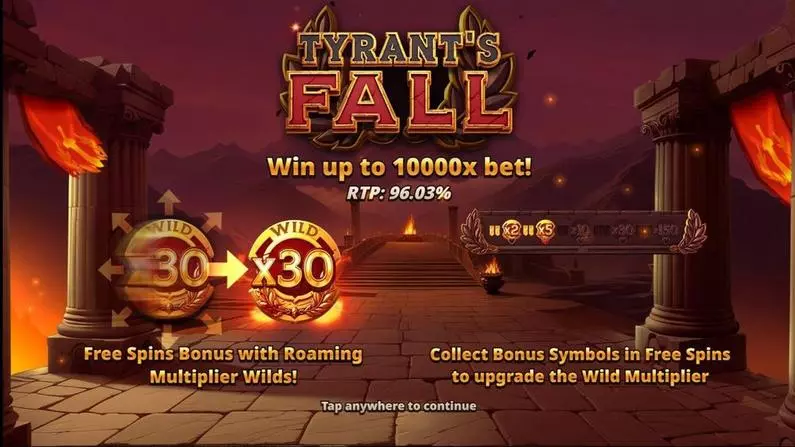 Introduction Screen - Tyrant's Fall  Slotmill  
