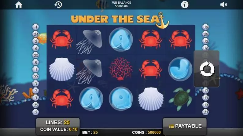 Main Screen Reels - Under the Sea 1x2 Gaming  