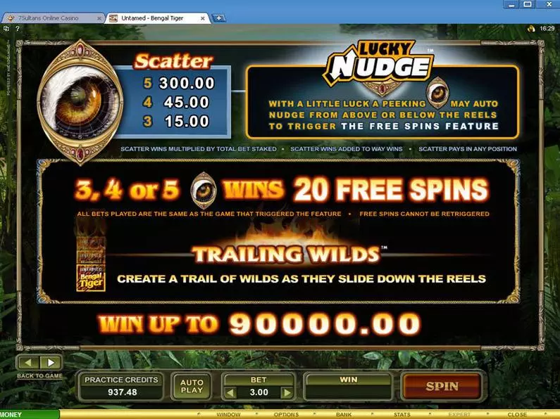 Bonus 2 - Untamed - Bengal Tiger Microgaming All Pays 