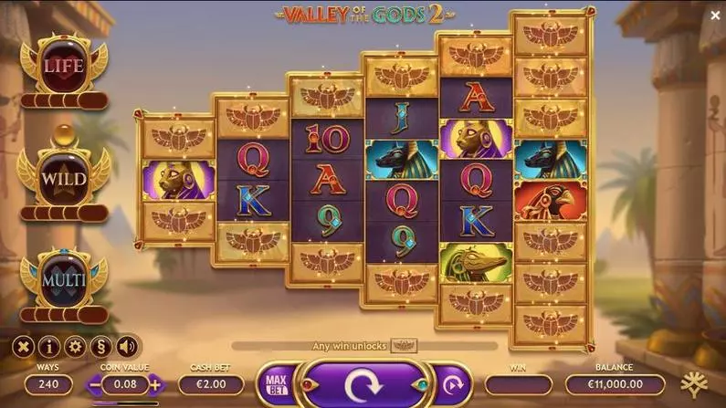 Main Screen Reels - Valley of the Gods 2 Yggdrasil  