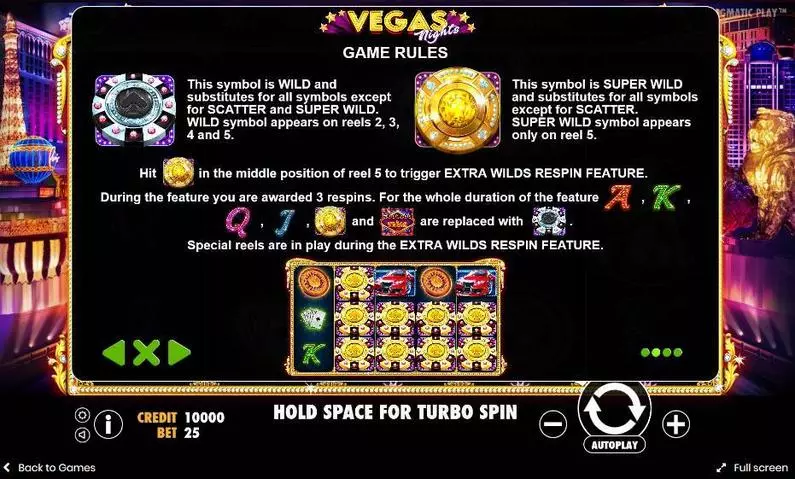 Bonus 1 - Vegas Nights Pragmatic Play  