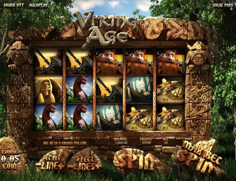 Main Screen Reels - Viking Age BetSoft  ToGo TM