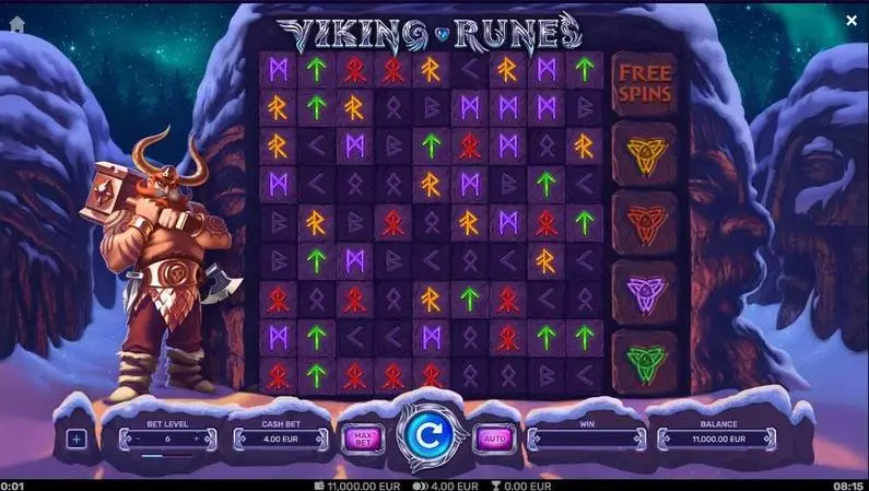 Main Screen Reels - Viking Runes Yggdrasil Cluster Pays 