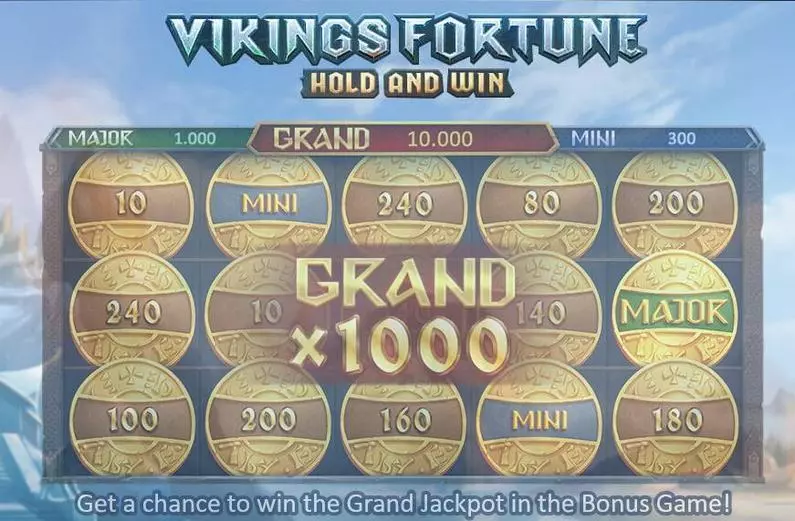 Main Screen Reels - Vikings Fortune: Hold and Win Playson Fixed Lines 