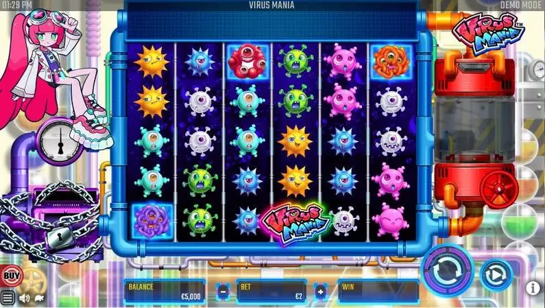 Main Screen Reels - Virus Mania Win Fast Games Cluster Pays 