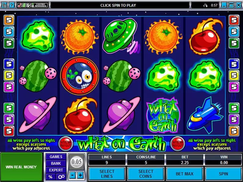 Main Screen Reels - What on Earth Microgaming Video 