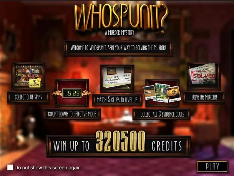 Info and Rules - Whospunit BetSoft 3D Slot Slots3 TM