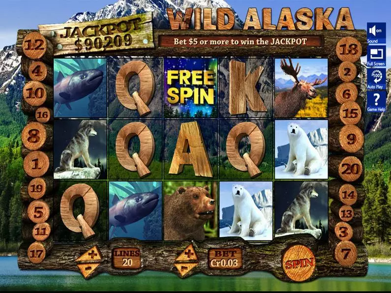 Main Screen Reels - Wild Alaska Slotland Software Video 