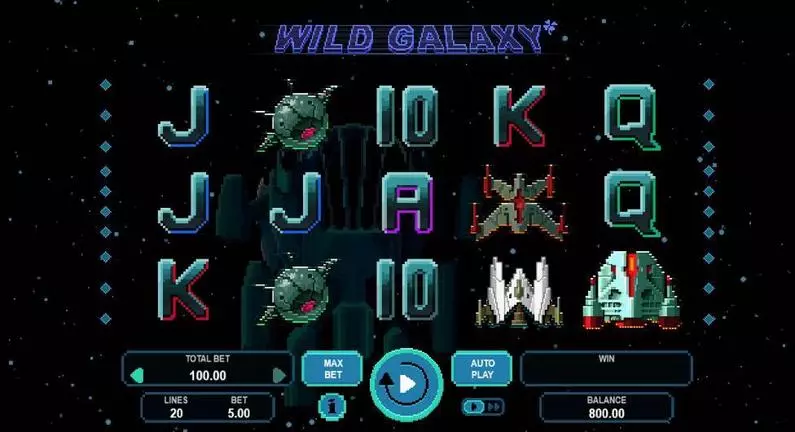 Introduction Screen - Wild Galaxy Booongo Cascading Reels 
