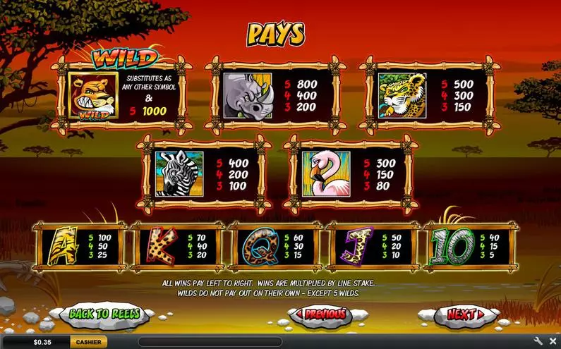 Info and Rules - Wild Gambler Ash Gaming Bonus Round 