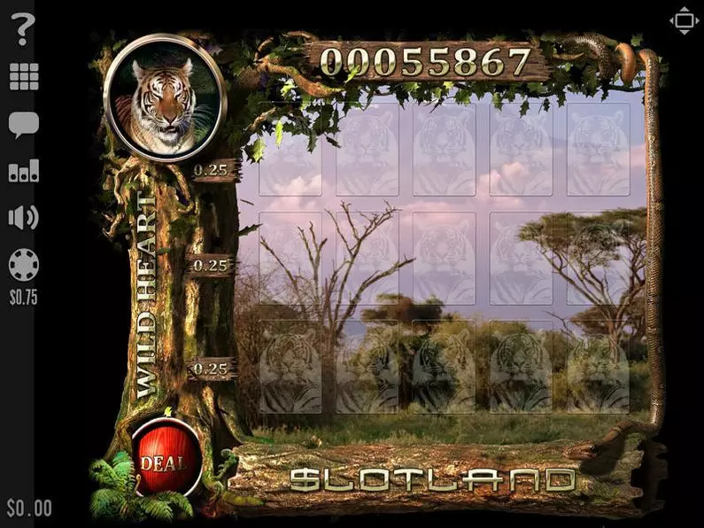 Main Screen Reels - Wild Heart Slotland Software Poker machine 