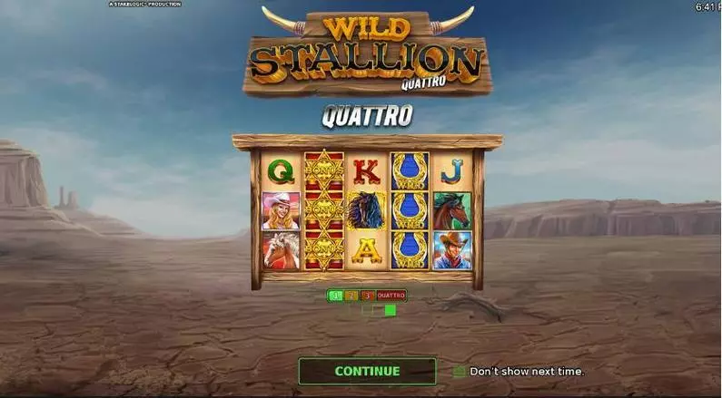 Info and Rules - Wild Stallion Quatro StakeLogic Multiscreen 