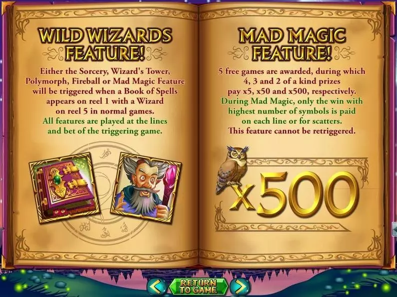 Info and Rules - Wild Wizards RTG Bonus Round 
