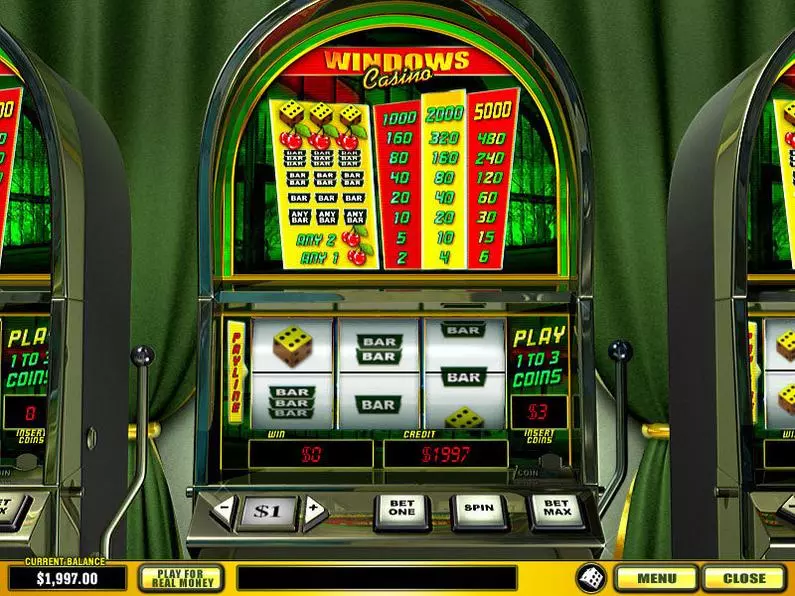 Main Screen Reels - Windows Casino PlayTech  
