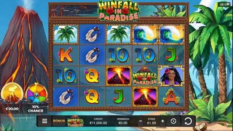 Main Screen Reels - Winfall in Paradise Reel Life Games Fixed Lines 