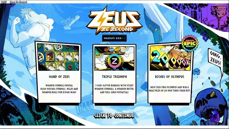 Info and Rules - Zeus Ze Zecond Hacksaw Gaming  
